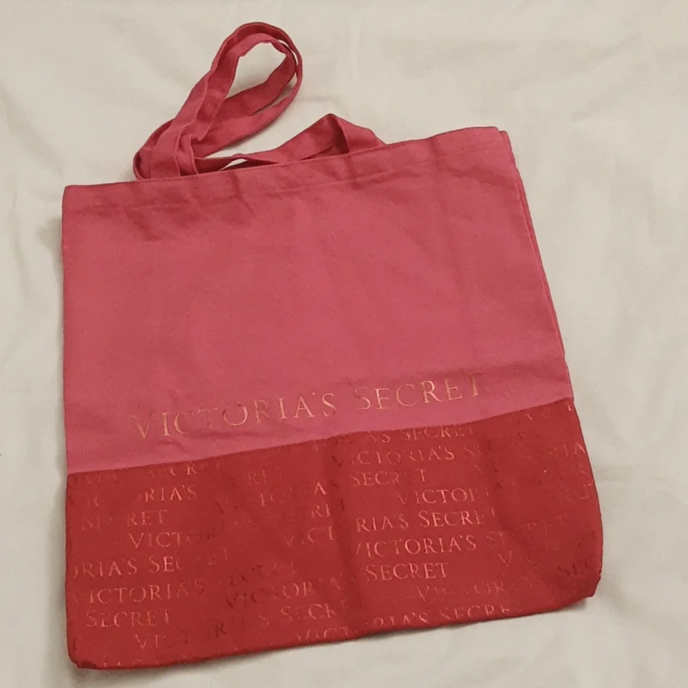 Victoria’s Secret Dare Me Pink Color Block Open Tote Bag VTG, Red Pink